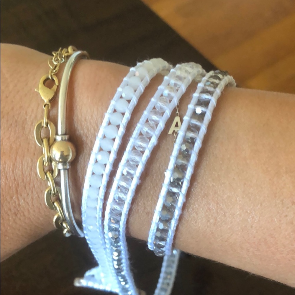 Victoria Emerson white Apple Watch wrap
